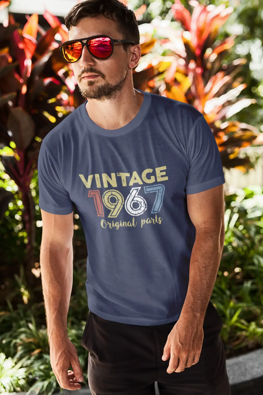 ULTRABASIC - Graphic Printed Men's Vintage 1967 T-Shirt Navy
