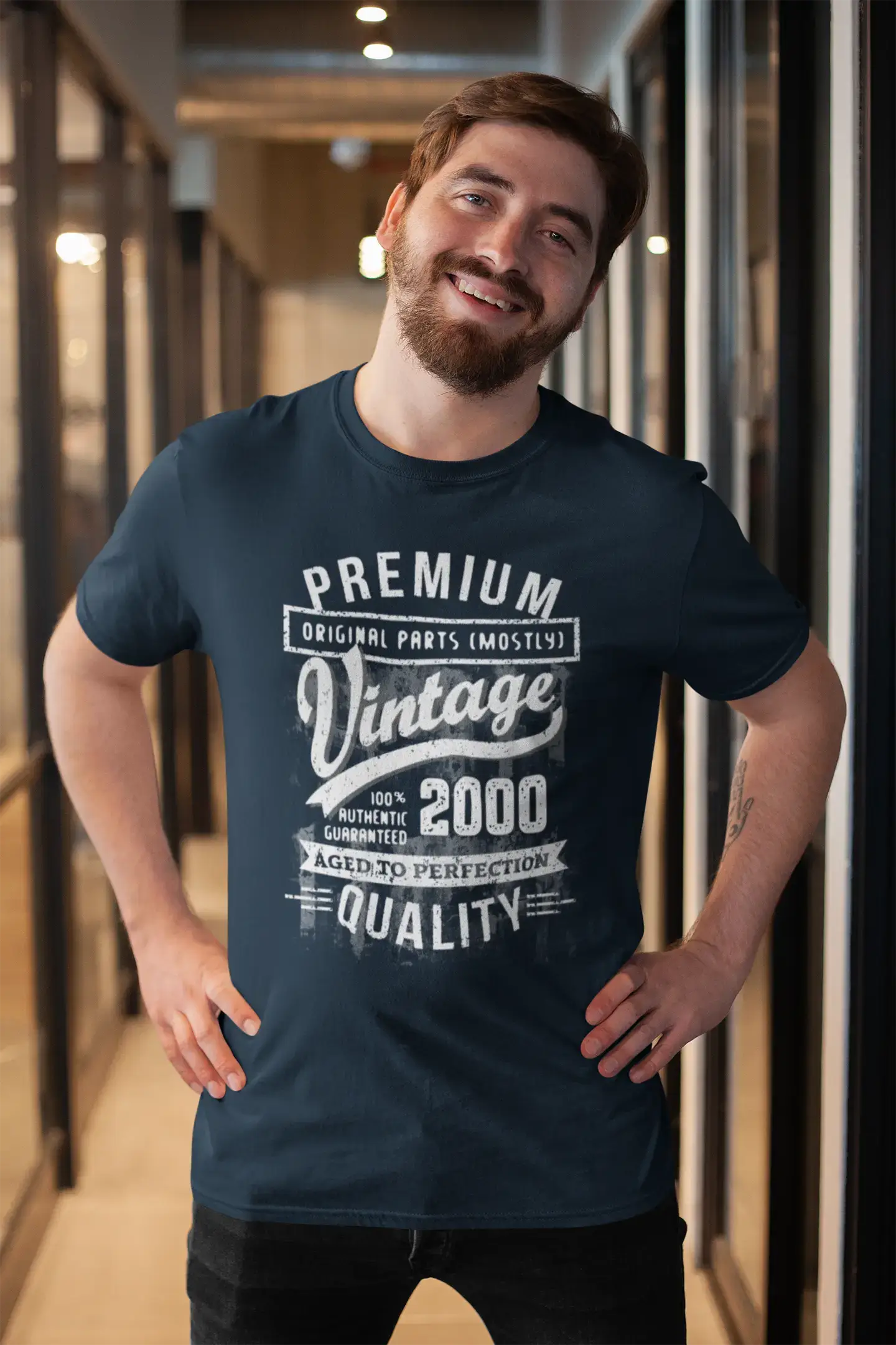 ULTRABASIC - T-shirt <span>cadeau</span> <span>d'anniversaire</span> <span>graphique</span> <span>pour hommes</span> 2000 Aged to Perfection