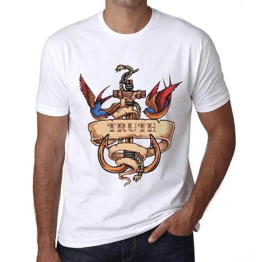 Men's Graphic T-Shirt Anchor Tattoo Truth Eco-Friendly Limited Edition Short Sleeve Tee-Shirt Vintage Birthday Gift Novelty