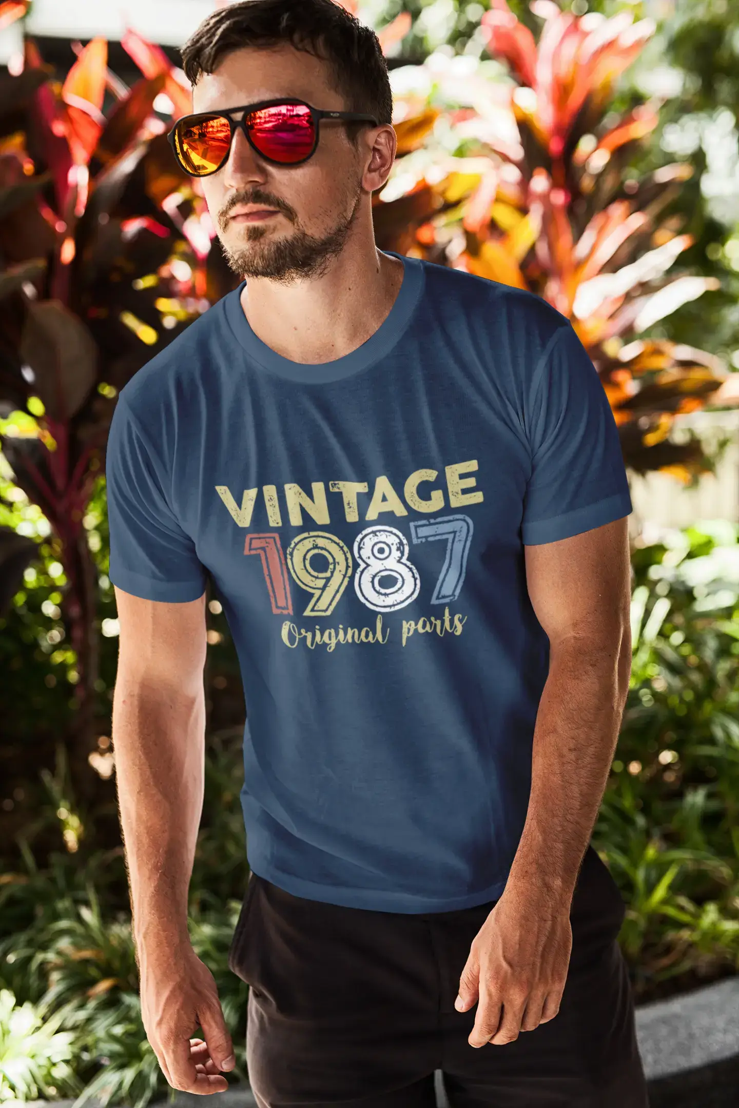 ULTRABASIC - Graphic Printed Men's Vintage 1987 T-Shirt Denim