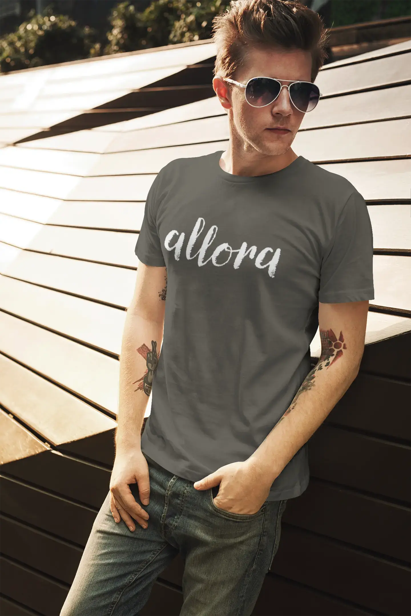 ULTRABASIC - Graphic Printed Men's Allora T-Shirt White