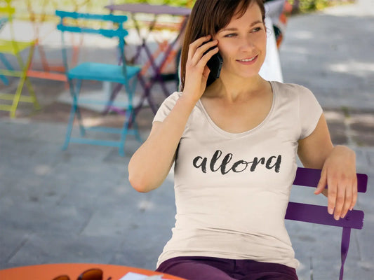 ULTRABASIC - Women's Low-Cut Round Neck T-Shirt Allora T-Shirt French Navy