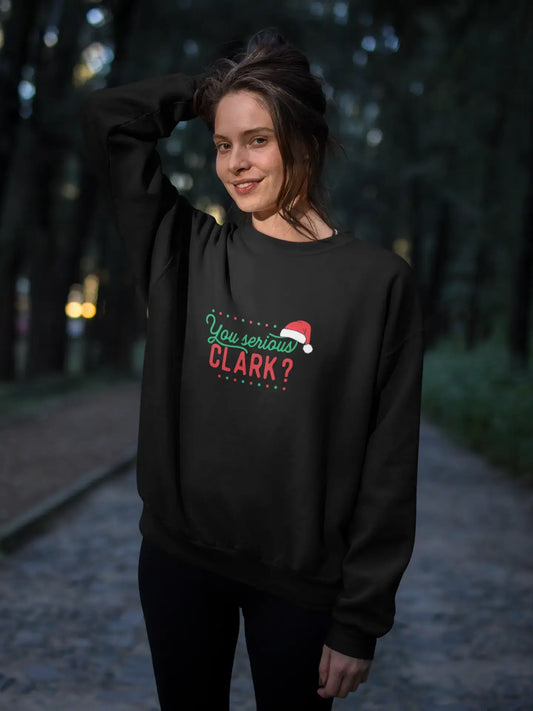 ULTRABASIC - Graphic Women's Serious Clark Christmas Sweatshirt Xmas Gift Ideas Denim