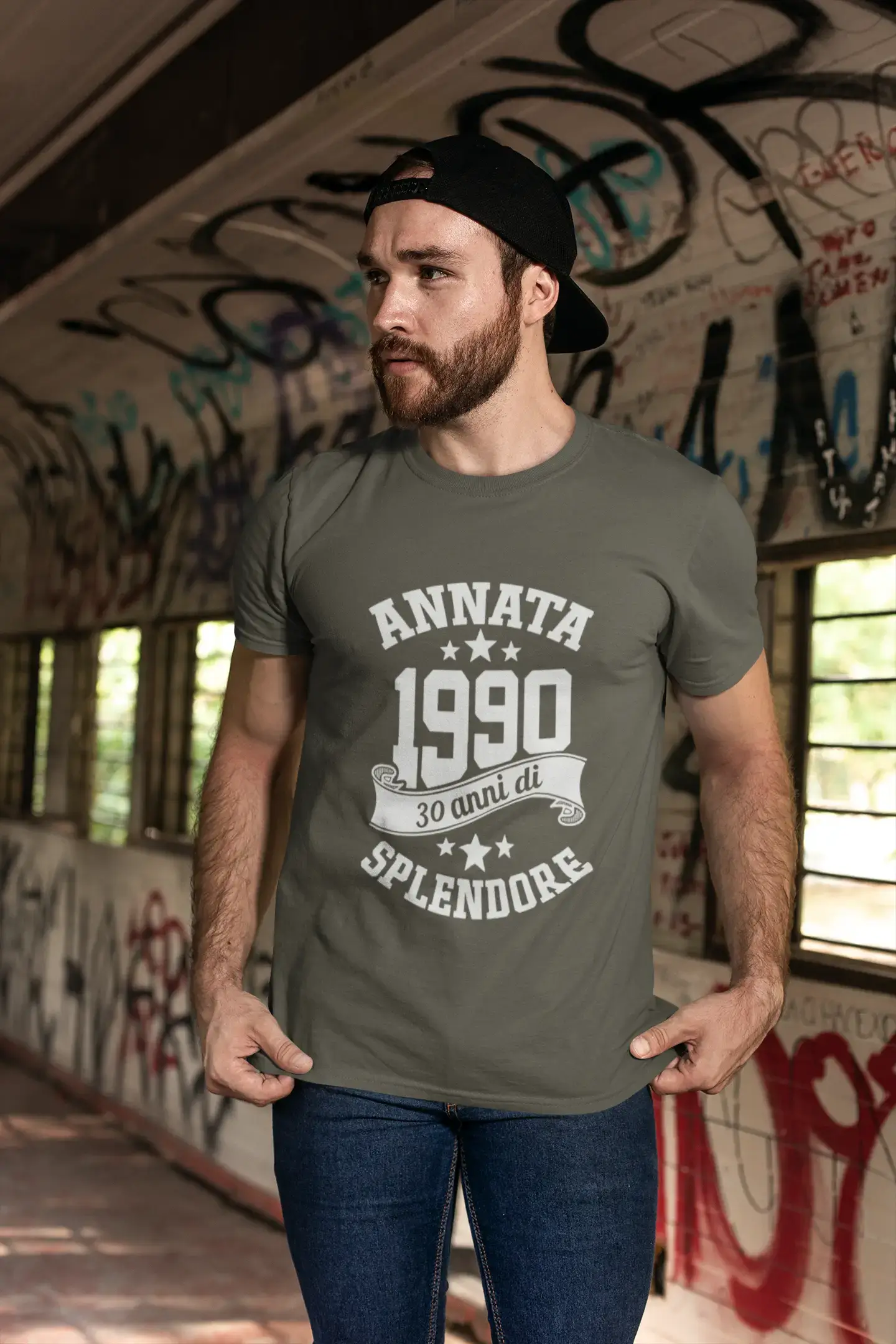 Ultrabasic® Homme T-Shirt Graphique Vintage Fatto nel 1990, 30 Anni di Splendore Anniversaire Cadeau