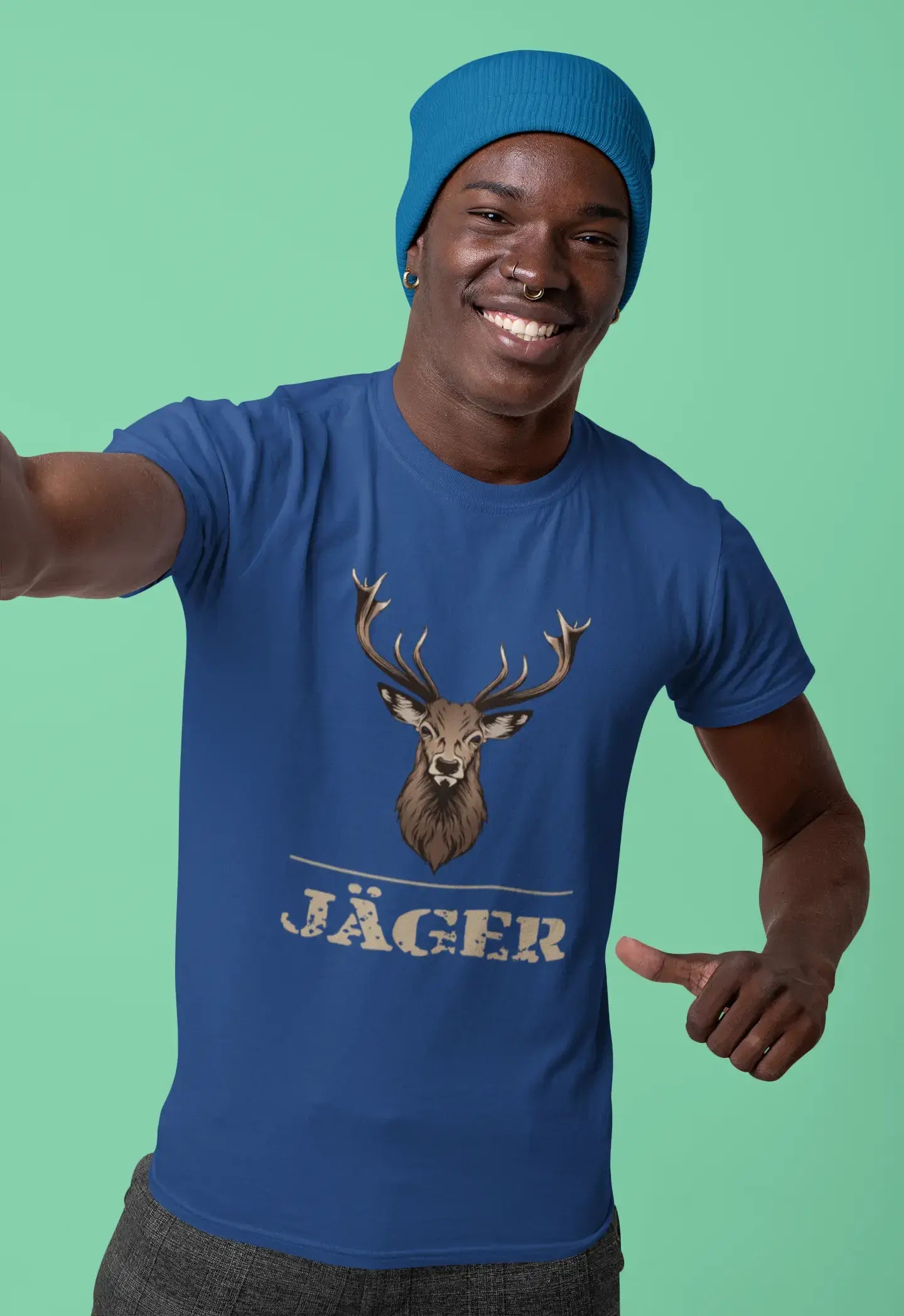 T-shirt <span>graphique</span> <span>homme</span> Hirsch Jäger idée <span>cadeau</span>