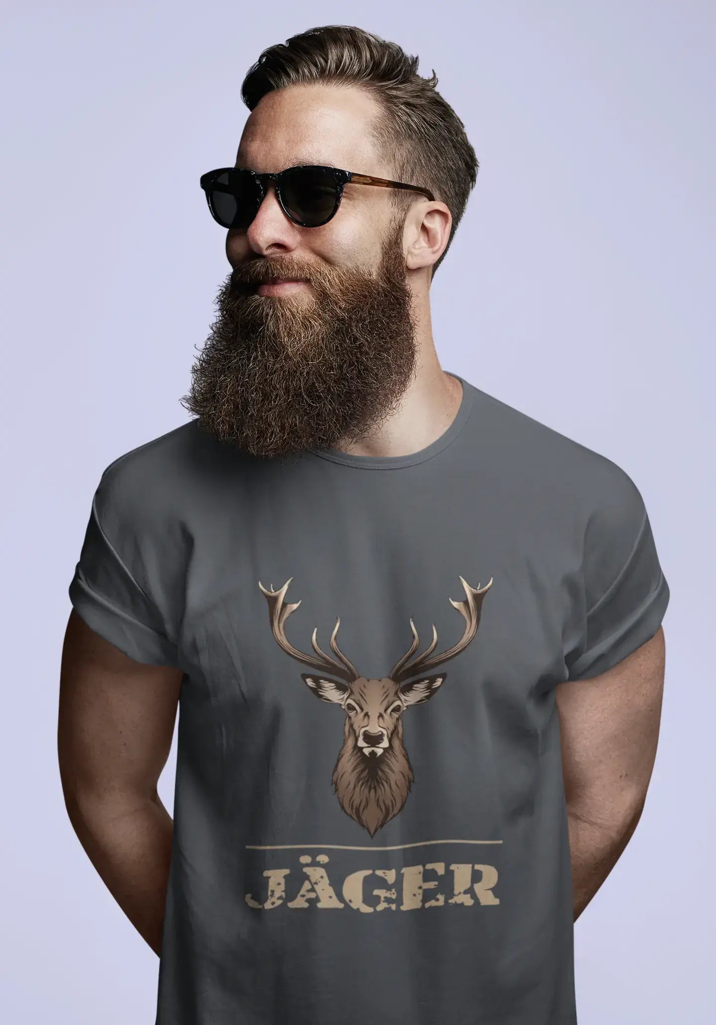 T-shirt <span>graphique</span> <span>homme</span> Hirsch Jäger idée <span>cadeau</span>