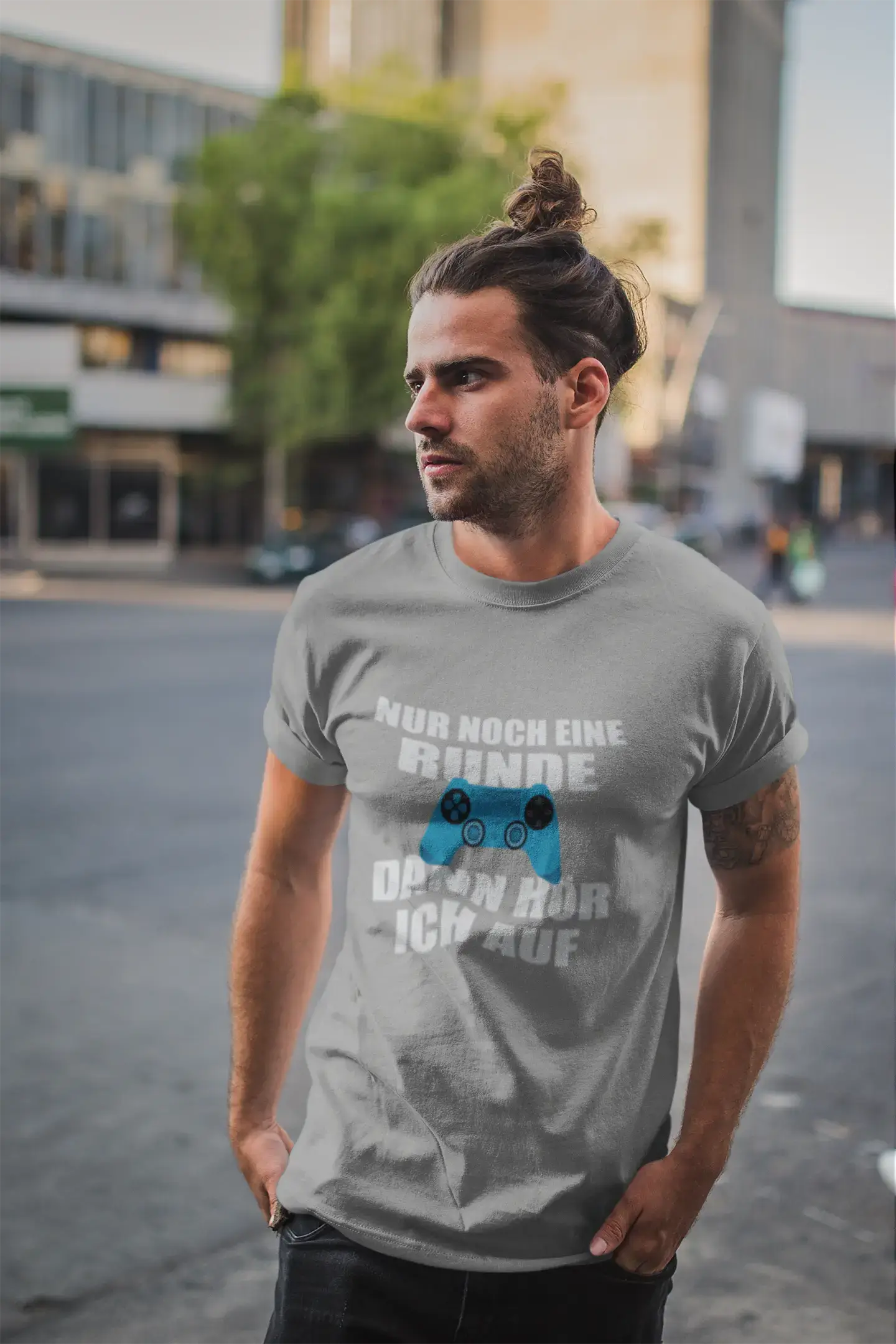 T-shirt <span>graphique</span> <span>pour hommes</span> Nur noch eine runde Idée <span>cadeau</span>