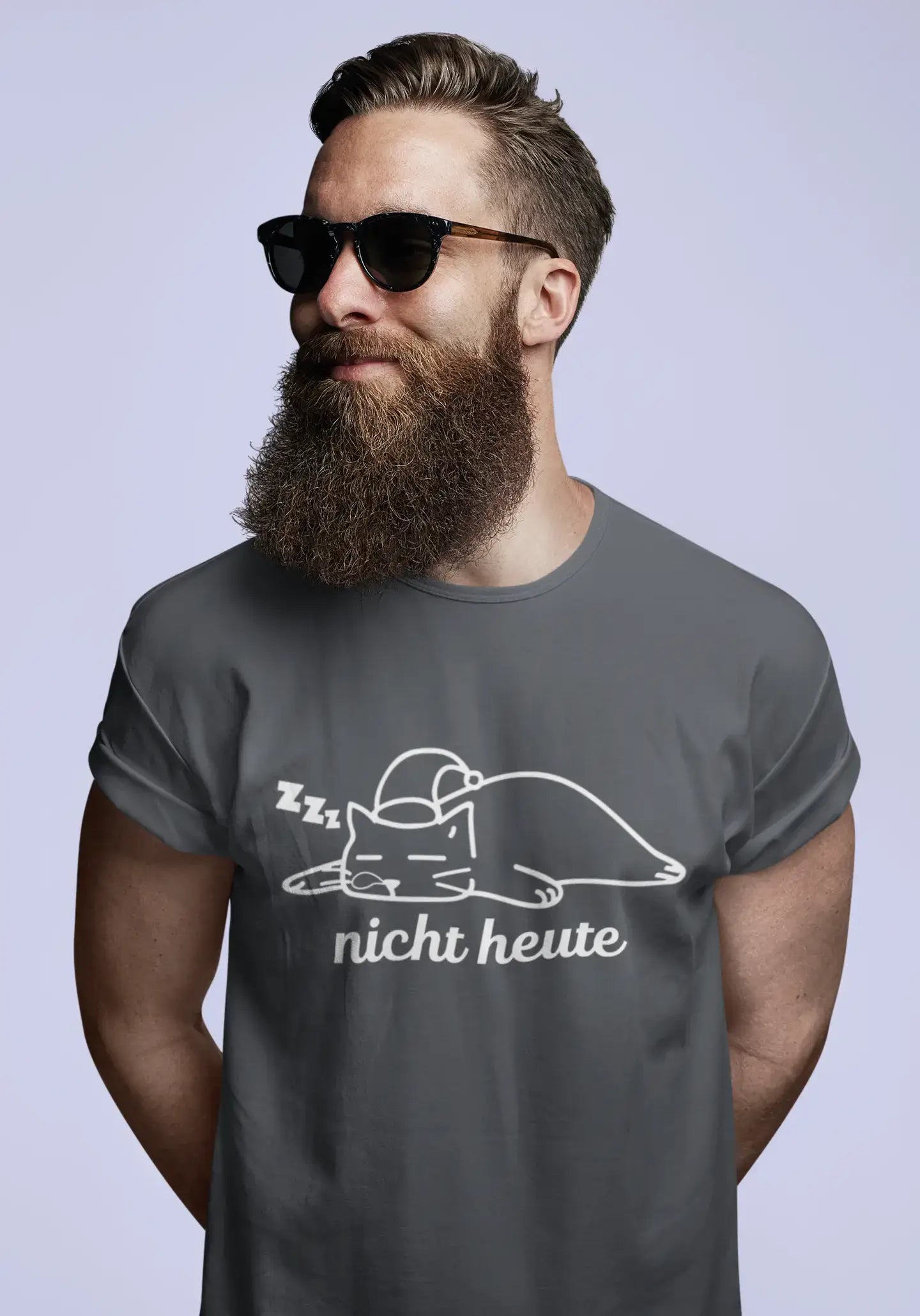 Men's Graphic T-Shirt Nicht Heute Katze Gift Idea