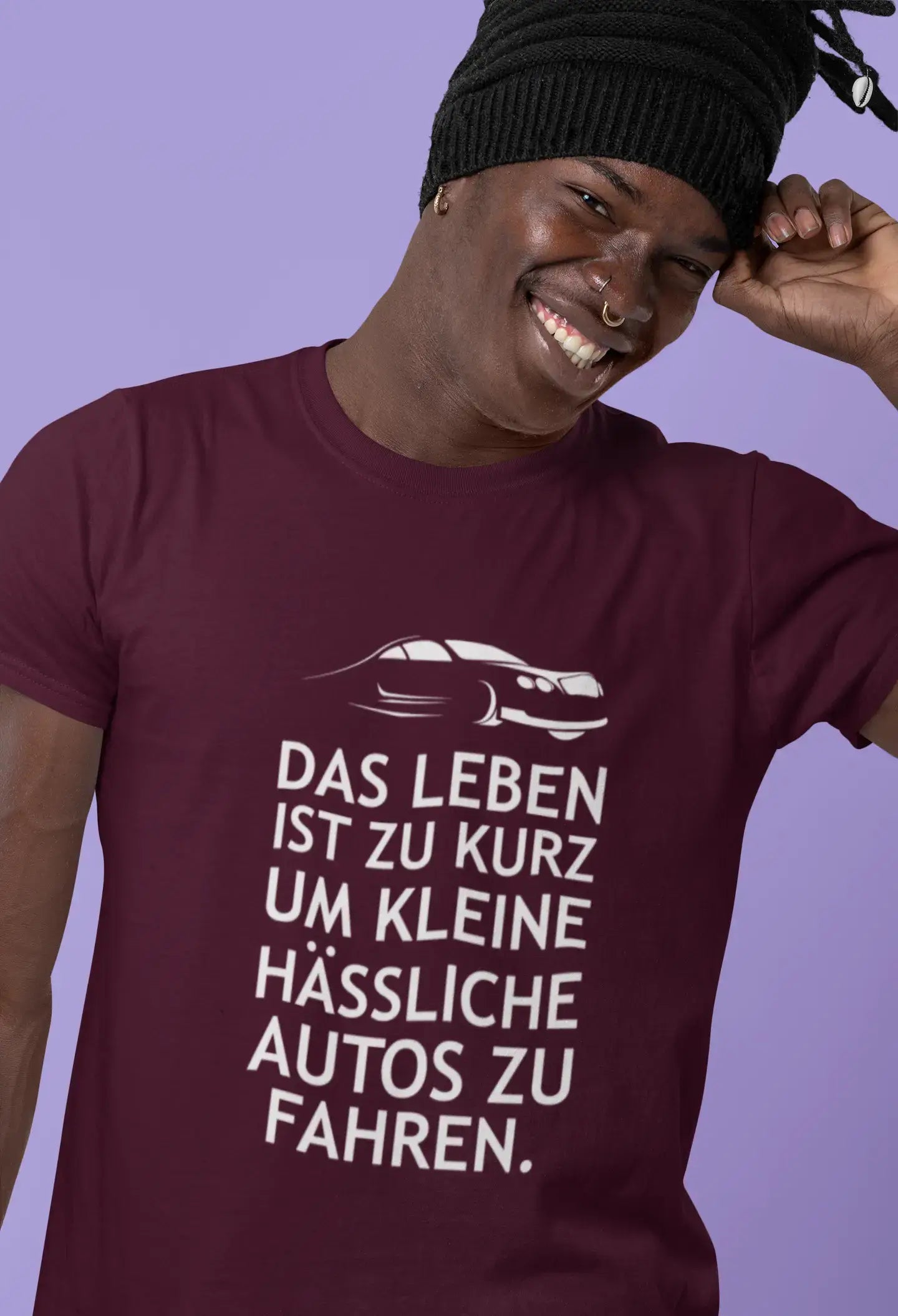 Men’s Graphic T-Shirt Das Leben Ist Zu Kurz Um Kleine Hässliche Autos Zu Fahren Military Green Gift Idea
