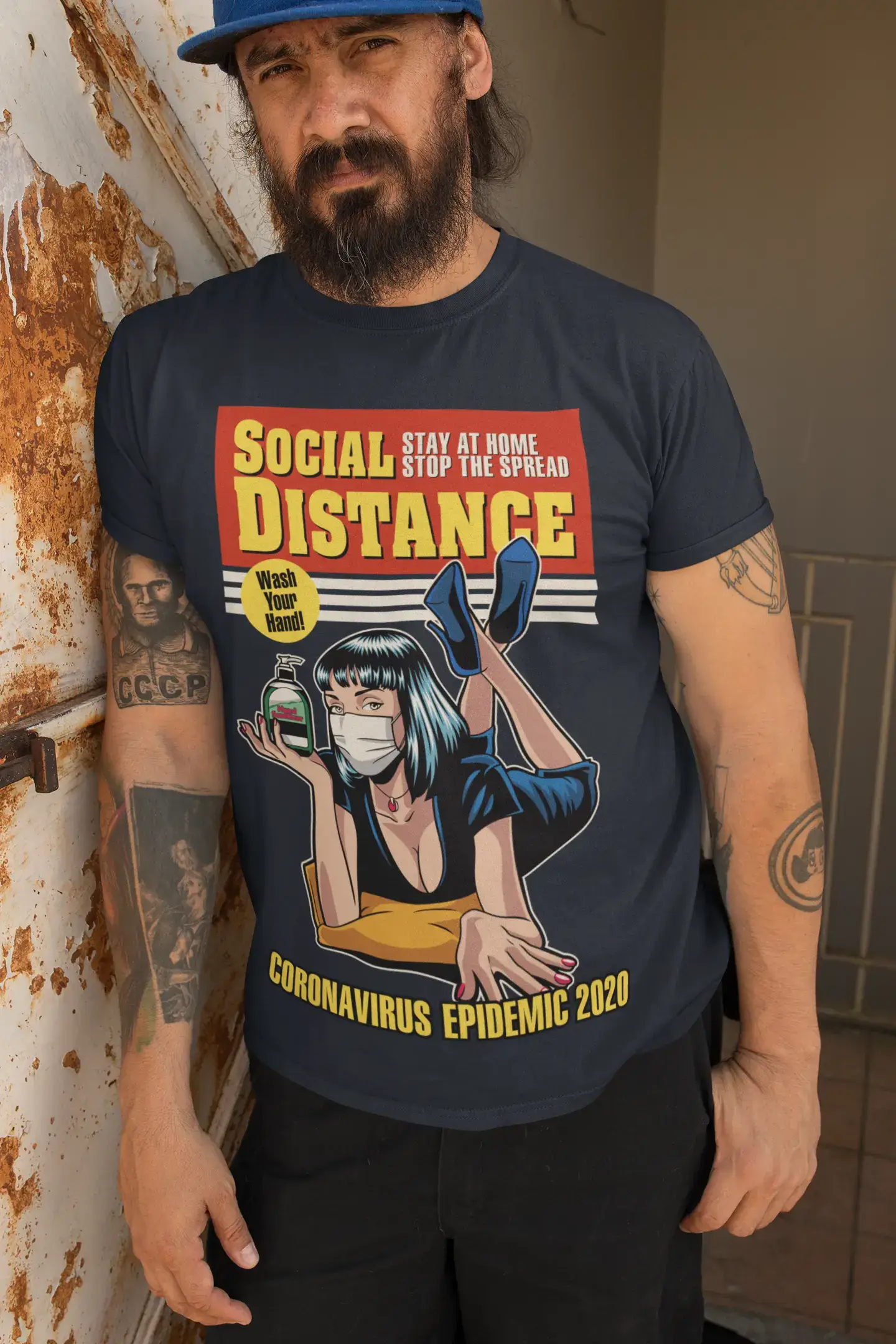 Unisex Adult T-Shirt Social Distance Virus Epidemic 2020 Coronavirus Shirt