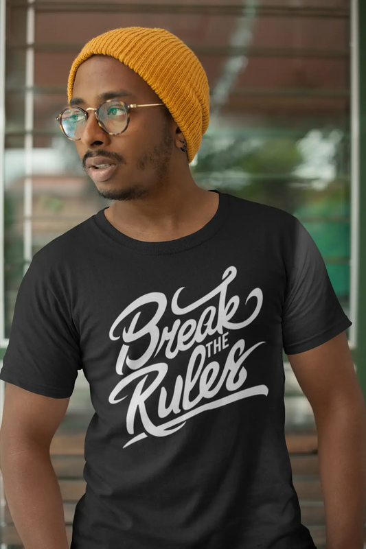 T-Shirt Homme Break Rules Confortable Décontracté Vintage Graphique Cadeau d'anniversaire