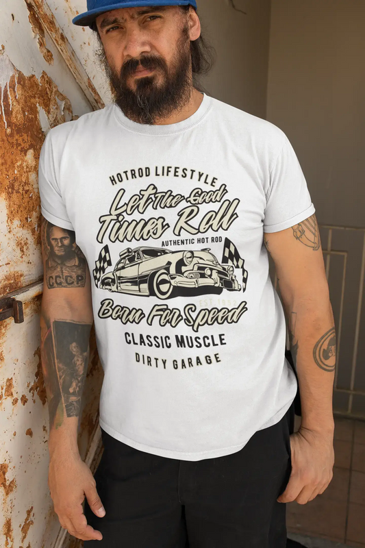 ULTRABASIC Men's T-Shirt Authentic Hot Rod - Dirty Garage Vintage Car Graphic