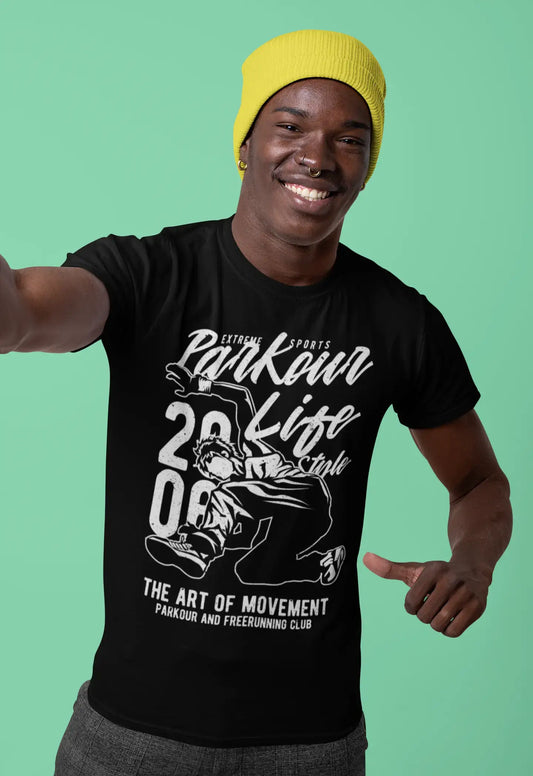 ULTRABASIC Parkour Lifestyle Men's T-Shirt - Extreme Sports Graphic Tee