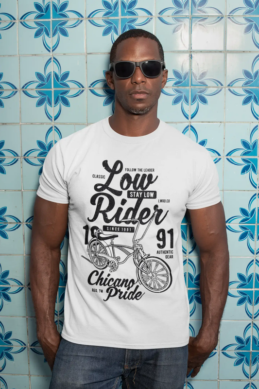 ULTRABASIC T-Shirt Homme Lowrider Depuis 1991 - Stay Low Bicycle Graphic Tee