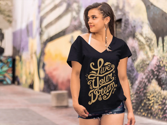 T-shirt ULTRABASIC pour femmes Vivez votre rêve - T-shirt avec slogan de motivation inspirant