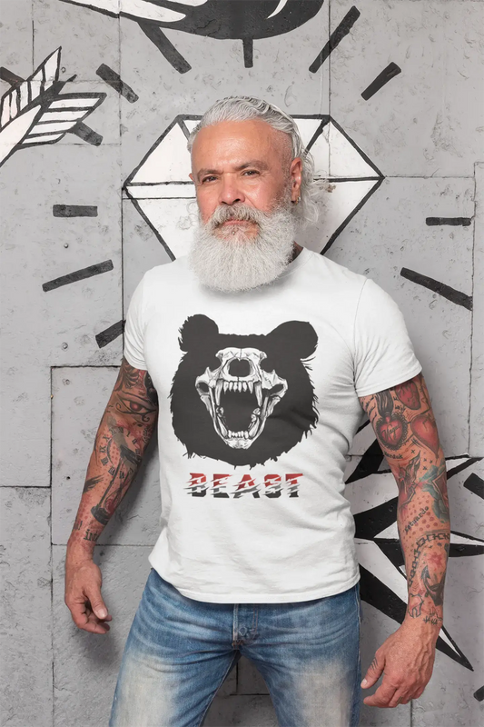 ULTRABASIC Men's Graphic T-Shirt Beast Skull - Bear Scary Gift Shirt for Men