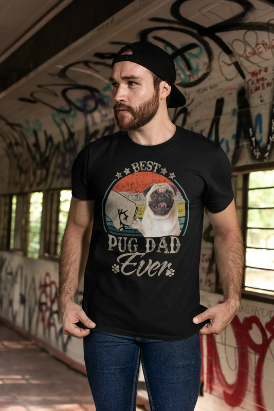 ULTRABASIC Men's Graphic T-Shirt Best Pug Dad Ever - Dog Fist Shirt