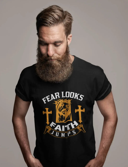 ULTRABASIC T-Shirt Homme Peur Looks Foi Sauts - Chemise Religieuse Chrétienne