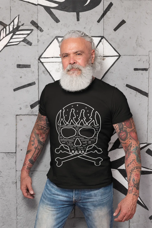 ULTRABASIC T-Shirt Homme Abbey Skull Crossbones - Chemise Tête de Mort pour Homme