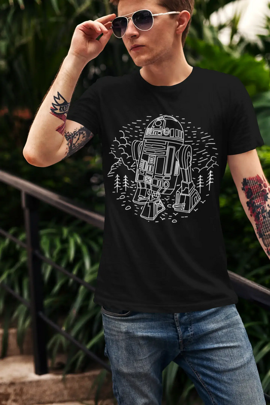 T-shirt graphique ULTRABASIC pour hommes, Droid noir, chemise spatiale Galaxy pour hommes