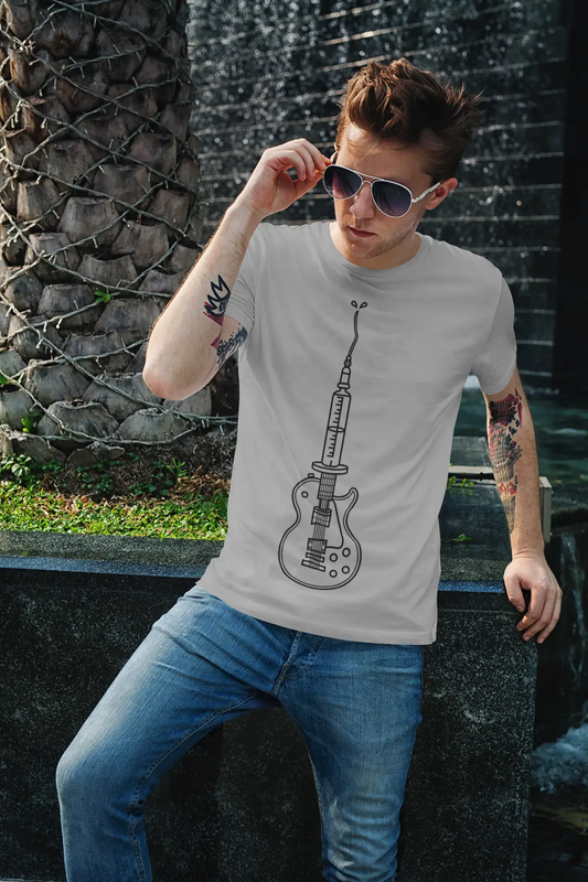 T-shirt graphique ULTRABASIC pour hommes Music is Poison - Chemise de guitare pour musicien