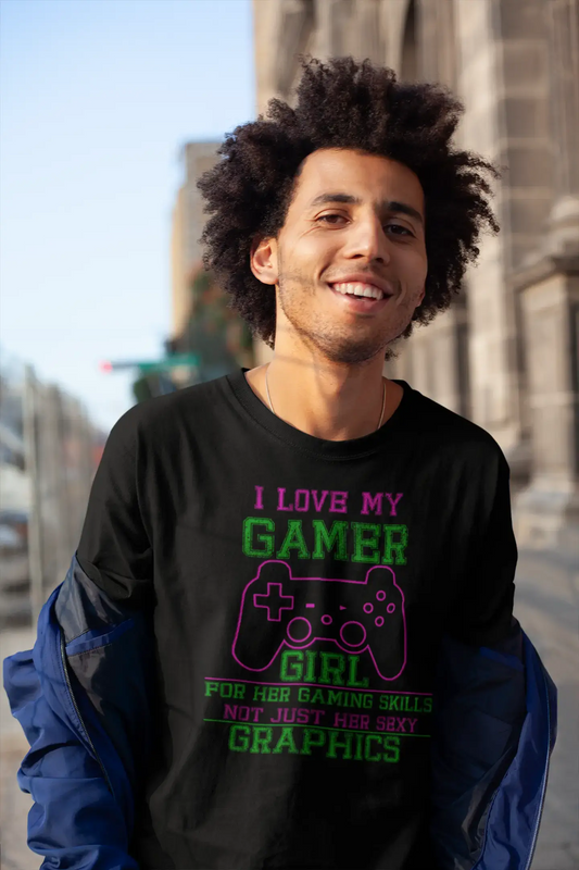 ULTRABASIC Graphique pour hommes I Love My Gamer Girl - Vêtements de jeu amusants pour hommes