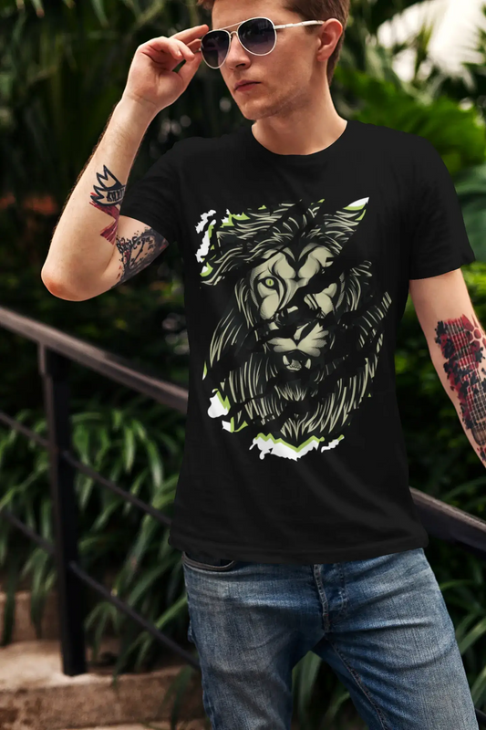 ULTRABASIC T-shirt déchiré pour homme King Lion – Chemise graphique vintage urbaine pour homme