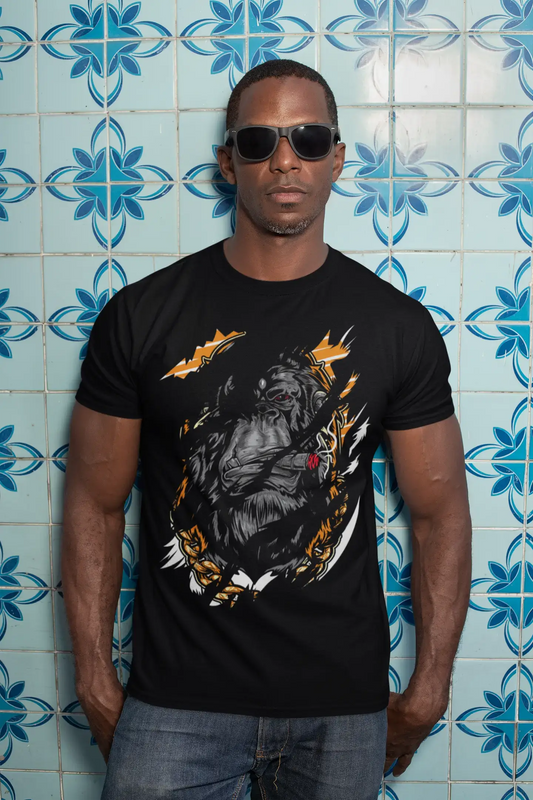 ULTRABASIC T-shirt déchiré pour hommes Smoking Gorilla Strength - Chemise pour hommes