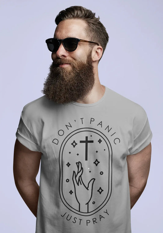 T-shirt ULTRABASIC pour hommes, ne paniquez pas, priez simplement, chemise religieuse de la Bible du Christ