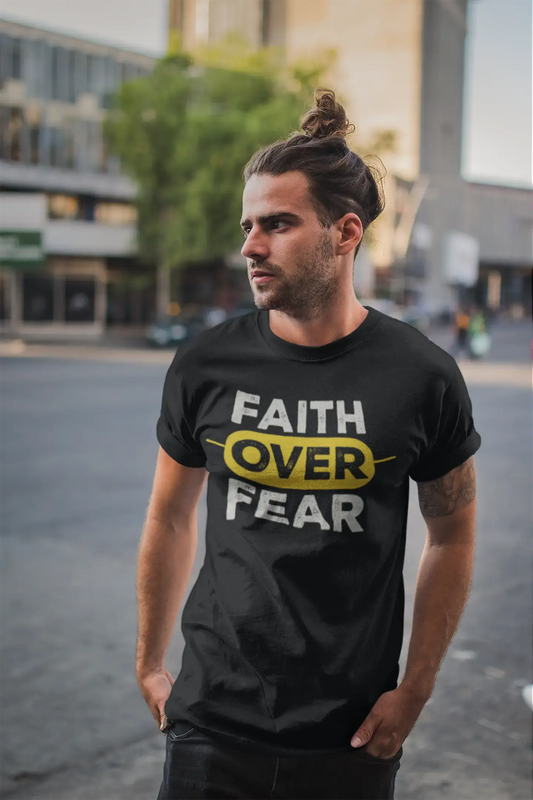 T-shirt ULTRABASIC pour hommes Faith over Fear - Chemise religieuse biblique