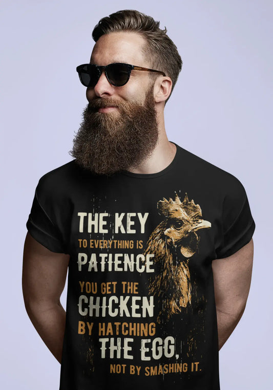 T-Shirt Homme ULTRABASIC La clé de tout est la patience - Chicken Patience