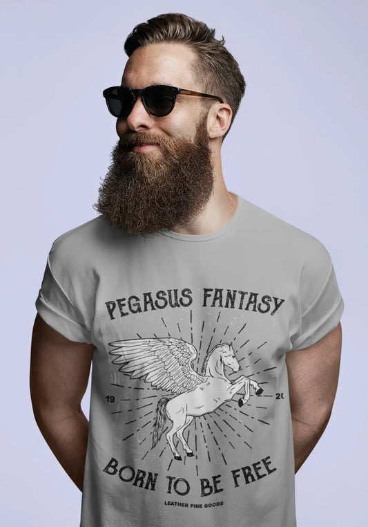 T-Shirt ULTRABASIC Homme Born To Be Free - Pegasus Fantasy - Chemise Vintage