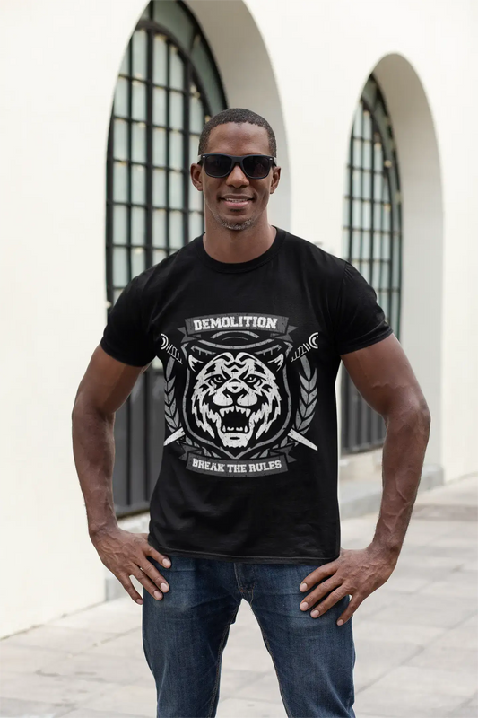 ULTRABASIC Men's T-Shirt Demolition Break the Rules - Revolution Tiger Shirt for Men