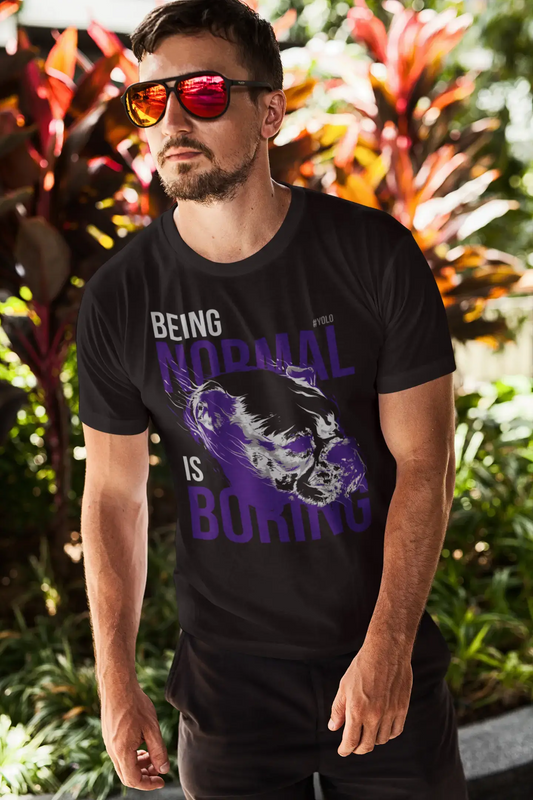 T-shirt graphique ULTRABASIC pour hommes Être normal, c'est ennuyeux - YOLO Dog Shirt