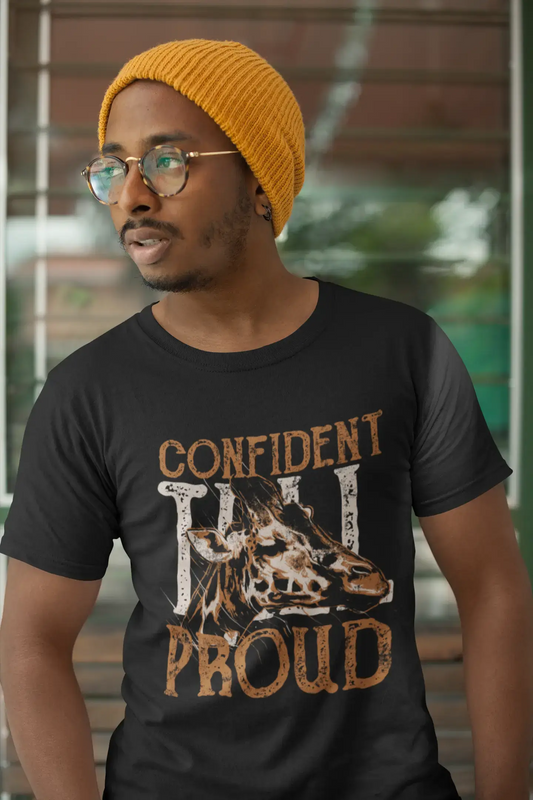 ULTRABASIC T-shirt graphique pour homme Confident Proud – Grande chemise girafe pour homme