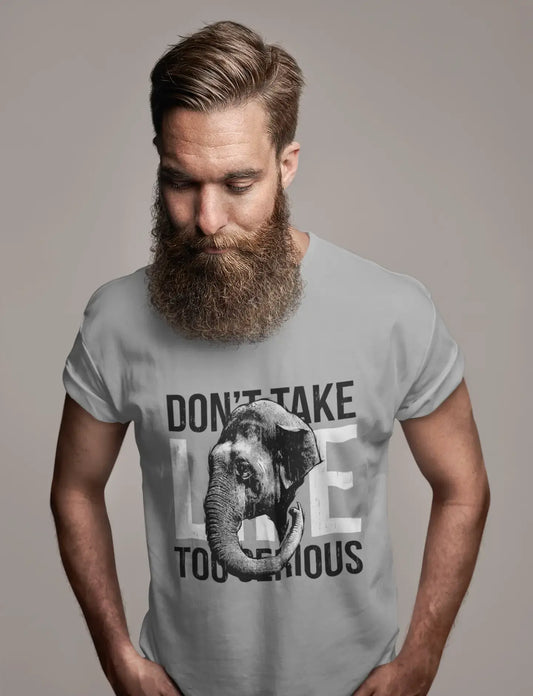 T-shirt graphique ULTRABASIC pour hommes Ne prenez pas la vie trop au sérieux - Visage d'éléphant