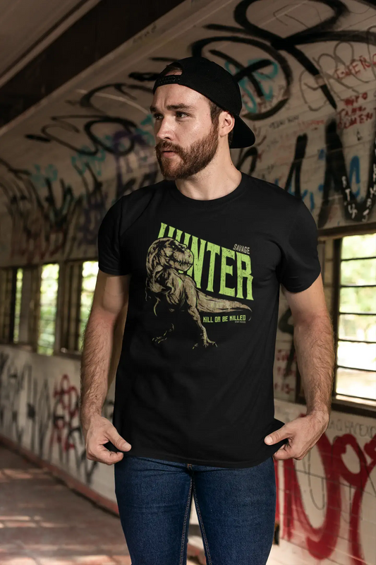 T-Shirt ULTRABASIC pour hommes Savage Hunter - Tuer ou être tué - Chemise T-Rex pour hommes
