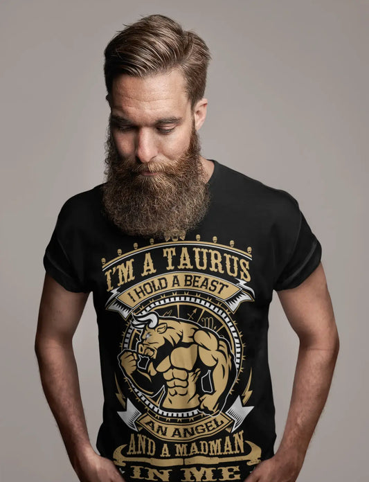 T-shirt graphique ULTRABASIC pour hommes, je suis un Taureau - Beast Angel Madman, chemise fantaisie