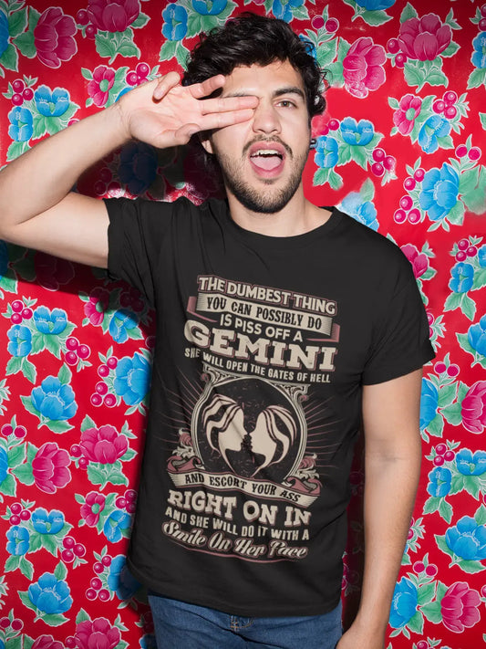 T-Shirt ULTRABASIC pour hommes, chose la plus stupide - Piss of a Gemini - Chemise d'anniversaire du zodiaque