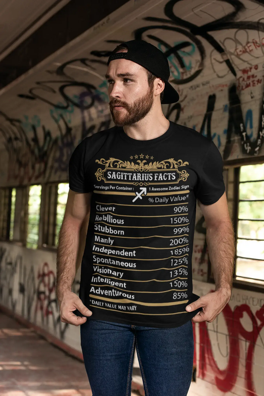 ULTRABASIC T-shirt graphique pour hommes Faits sur le Sagittaire - Chemise d'anniversaire drôle du zodiaque