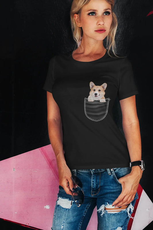 ULTRABASIC Women's T-Shirt Pembroke Welsh Corgi - Cute Dog In Your Pocket