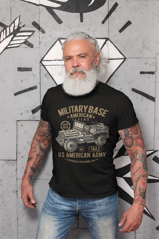 ULTRABASIC Men's T-Shirt Military Base US American Army - Vintage Patirotic Shirt