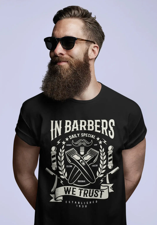ULTRABASIC Men's T-Shirt In Barbers We Trust Established 1930 - Barbershop Tee Shirt for Barber