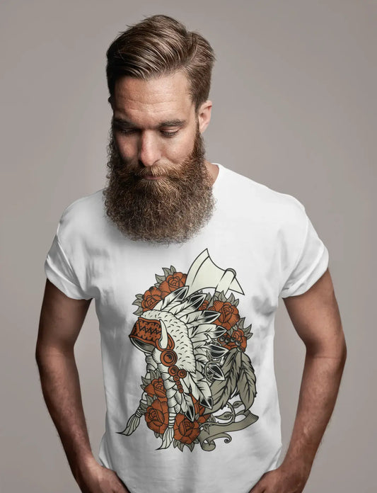 ULTRABASIC Men's Graphic T-Shirt Indian War Bonnet - Battle Chief Tee Shirt