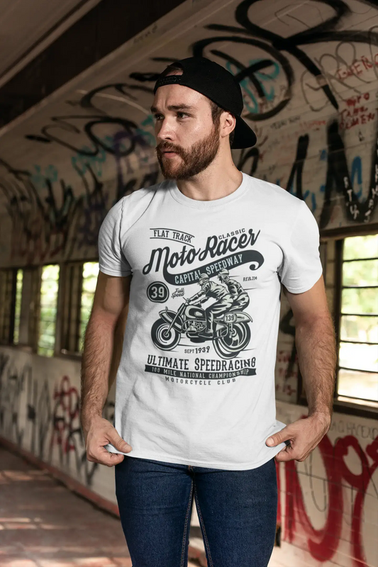 ULTRABASIC Men's T-Shirt Classic Moto Racer - Motorcycle Club Since 1939 Tee Shirt