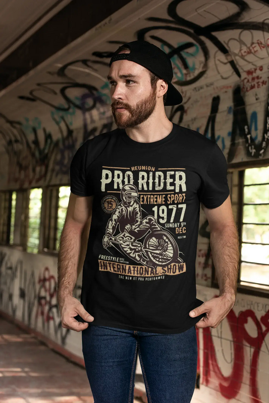ULTRABASIC Men's Graphic T-Shirt Reunion Pro Rider 1977 - Extreme Sport Tee Shirt