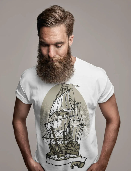 ULTRABASIC Men's Graphic T-Shirt Ship Adventure - Sailor Adult Tee Shirt