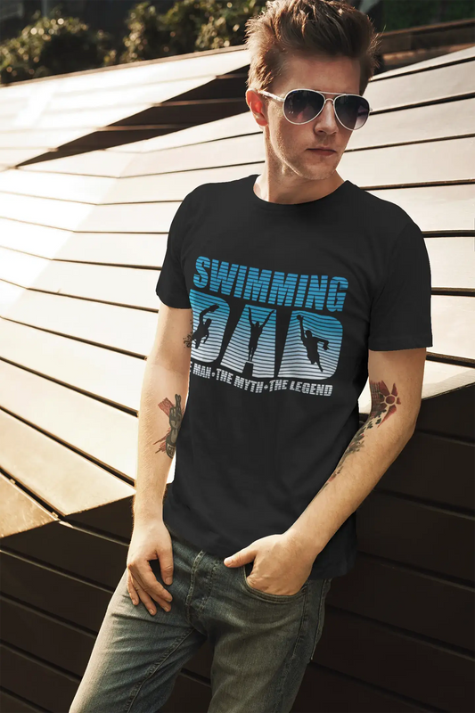 ULTRABASIC Men's Graphic T-Shirt Swimming Dad - The Man The Myth The Legend - Father's Gift