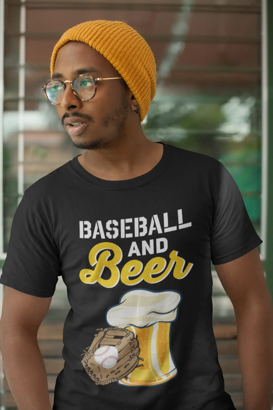 ULTRABASIC Men's T-Shirt Baseball and Beer - Funny Sport Beer Lover Tee Shirt