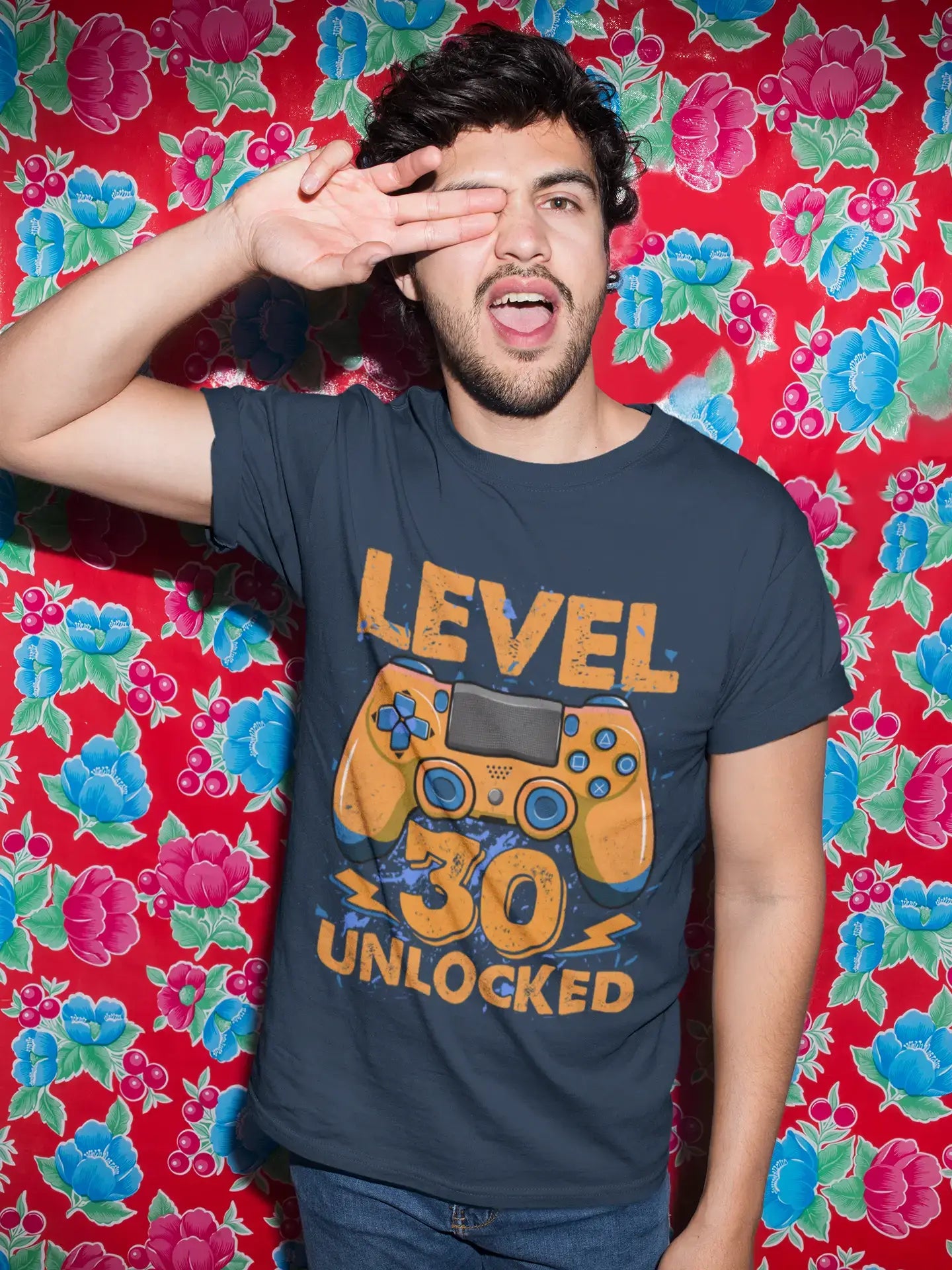 ULTRABASIC Men's Gaming T-Shirt Level 30 Unlocked - Gaming Gamer 30th Birthday Tee Shirt